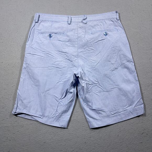 Brax Shorts Men 34 Light Blue Chino Flat Front‎ Summer Style Bellevill Casual - Picture 9 of 10